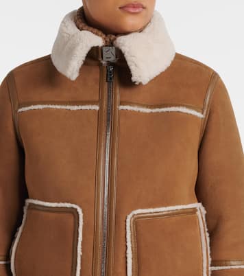 Pelina down-paneled shearling-trimmed suede jacket | Bogner