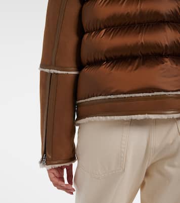 Pelina down-paneled shearling-trimmed suede jacket | Bogner