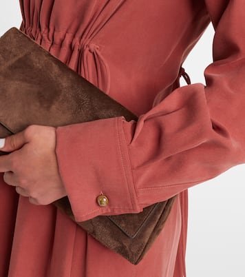 Full gathered silk canvas midi dress | Max Mara