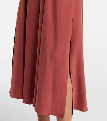 Full gathered silk canvas midi dress | Max Mara