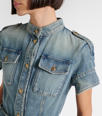 Belted denim shirt dress | McQueen