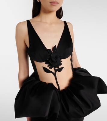 Embroidered peplum gown | David Koma