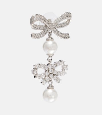 Orecchini con perle bijoux e cristalli | Self-Portrait