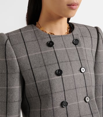 Checked cropped wool jacket | Chloé