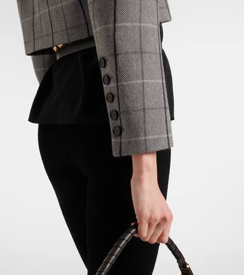 Checked cropped wool jacket | Chloé
