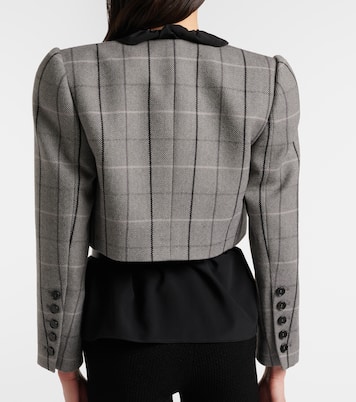 Checked cropped wool jacket | Chloé