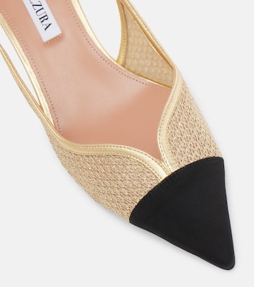 Gia 50 mesh slingback pumps | Aquazzura