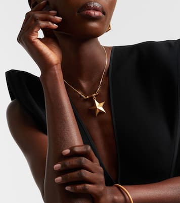 Connector 18kt gold charm necklace with jasper and diamonds | Marie Lichtenberg