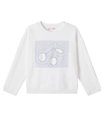 Embroidered cotton jersey sweatshirt | Bonpoint
