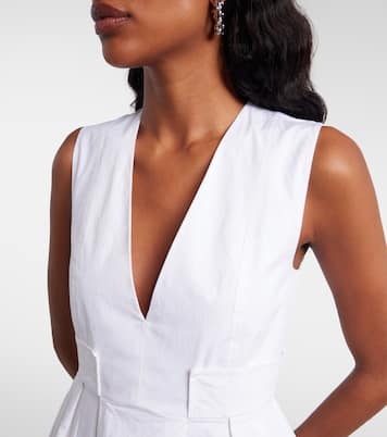 توب بيبلوم من بوبلين القطن المخلوط | Ganni