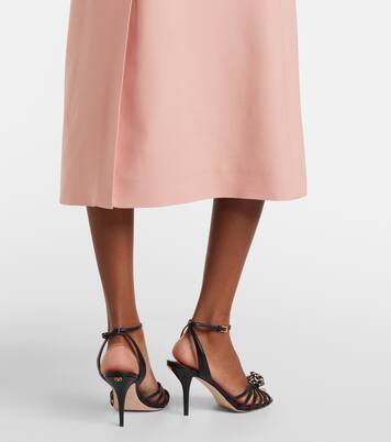 Crepe Couture floral-appliqué midi dress | Valentino