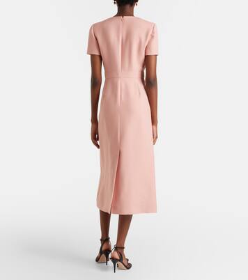 Crepe Couture floral-appliqué midi dress | Valentino