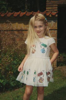 Robe Odette à paillettes et finitions en tulle | Konges Sløjd