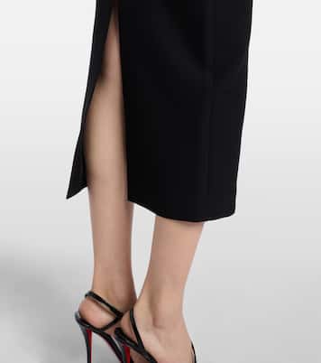 Robe midi bustier en crêpe à appliqué floral | Roland Mouret