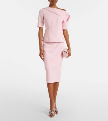 Hokuku crêpe pencil skirt | Safiyaa