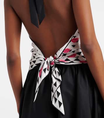 Bedrucktes Top aus Seiden-Twill | Prada