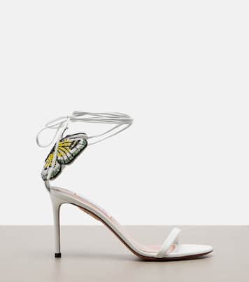 Papillon D'Amour leather sandals | Aquazzura
