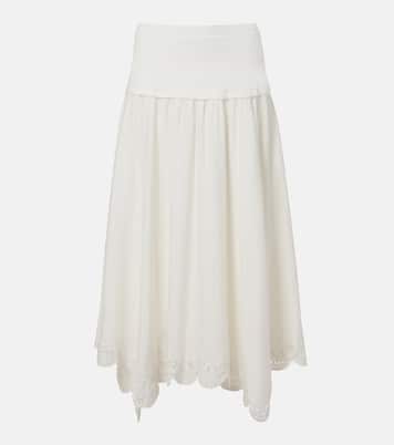 Haven linen-blend midi skirt | Simkhai
