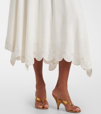 Haven linen-blend midi skirt | Simkhai