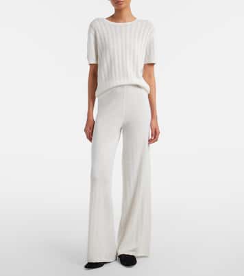 Suyin pointelle cotton and cashmere sweater | Lisa Yang