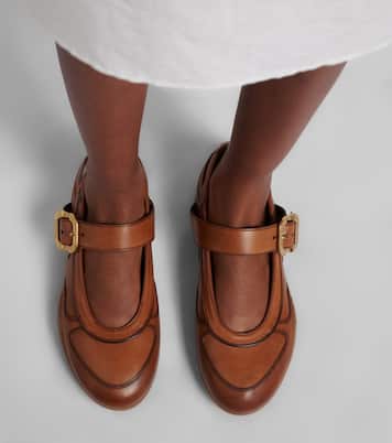 Gymnasium leather Mary Jane flats | Miu Miu