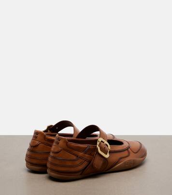 Gymnasium leather Mary Jane flats | Miu Miu