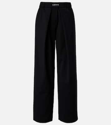  Logo wool mid-rise straight pants | Loewe
