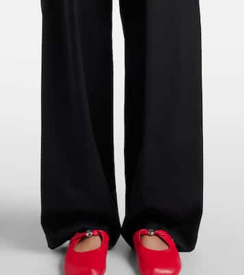  Logo wool mid-rise straight pants | Loewe