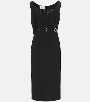 Embellished crêpe dress | Prada