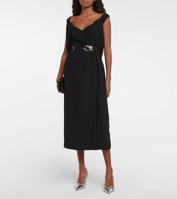 Embellished crêpe dress | Prada