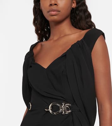 Embellished crêpe dress | Prada