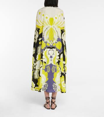 Valentino – Robe midi en soie à fleurs | Valentino
