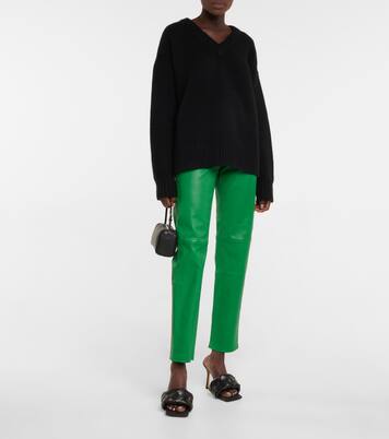 High-Rise Hose Terry aus Leder | Stouls