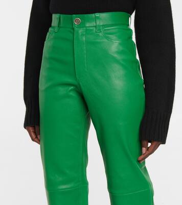 High-Rise Hose Terry aus Leder | Stouls