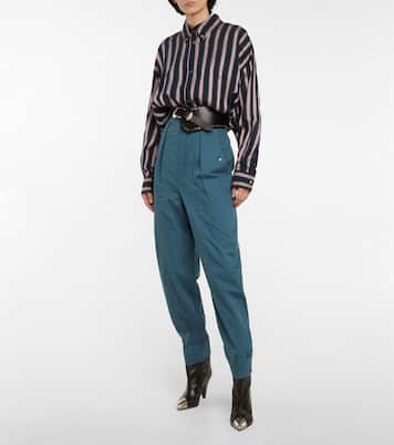 Pantalon cargo Rowina à taille haute en coton | Marant Etoile
