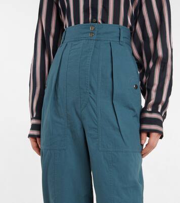 Pantalon cargo Rowina à taille haute en coton | Marant Etoile