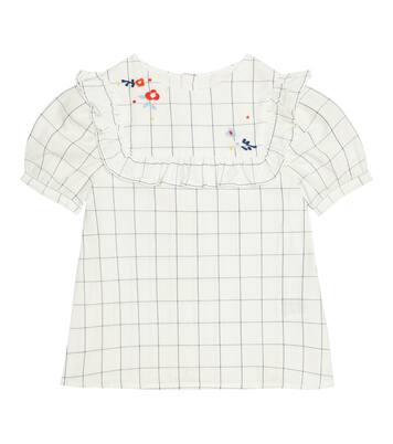 Cotton embroidered top | Bonpoint