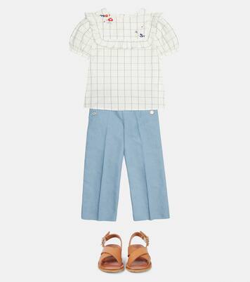 Cotton embroidered top | Bonpoint