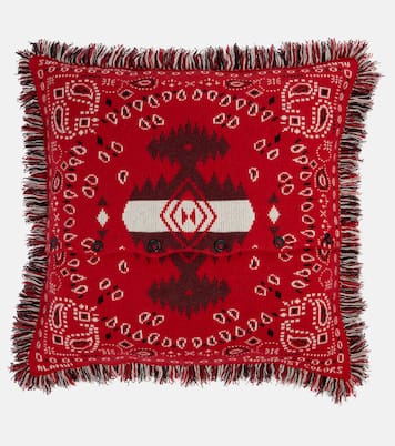 Bandana jacquard wool-blend cushion | Alanui