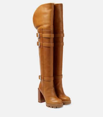Brodeback Lug over-the-knee boots | Christian Louboutin