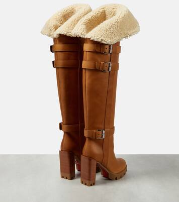 Brodeback Lug over-the-knee boots | Christian Louboutin