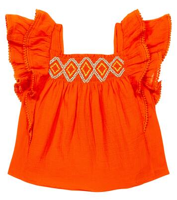 Ruffle-trimmed cotton top | Polo Ralph Lauren Kids