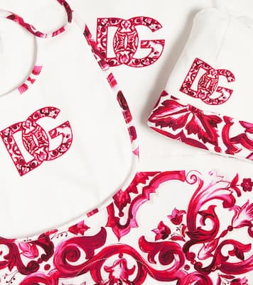 Bebé - set de mono, babero y gorro de algodón | Dolce&Gabbana Kids