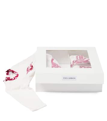 Bebé - set de mono, babero y gorro de algodón | Dolce&Gabbana Kids