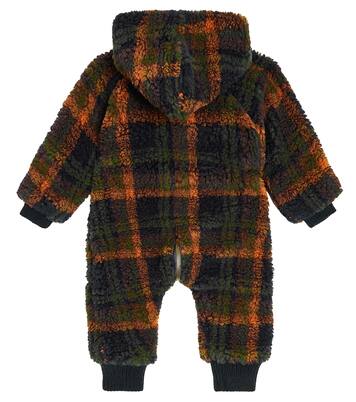 Baby Eneko checked fleece onesie | 1 + in the Family