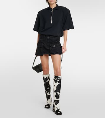 Botas altas Marine de pelo de becerro | Amina Muaddi