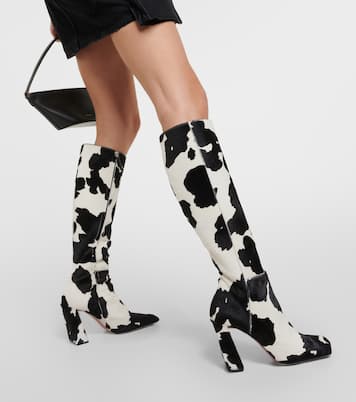 Botas altas Marine de pelo de becerro | Amina Muaddi