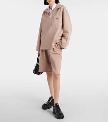 Sudadera de algodón con media cremallera | Prada