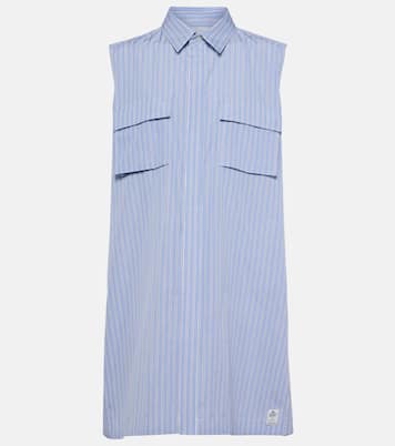 Robe chemise rayée en coton | Sacai