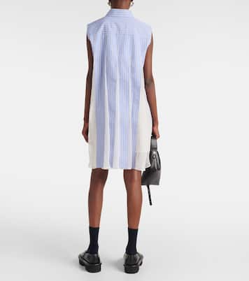 Robe chemise rayée en coton | Sacai